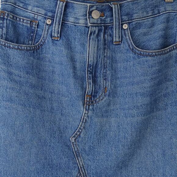 Madewell SZ 26 Rigid Denim A-Line Mini Skirt in Lakeline Wash: Eco Edition - Picture 3 of 7